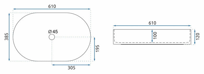 Lavabo Da Appoggio Rea Nadia 60 Beige Matt