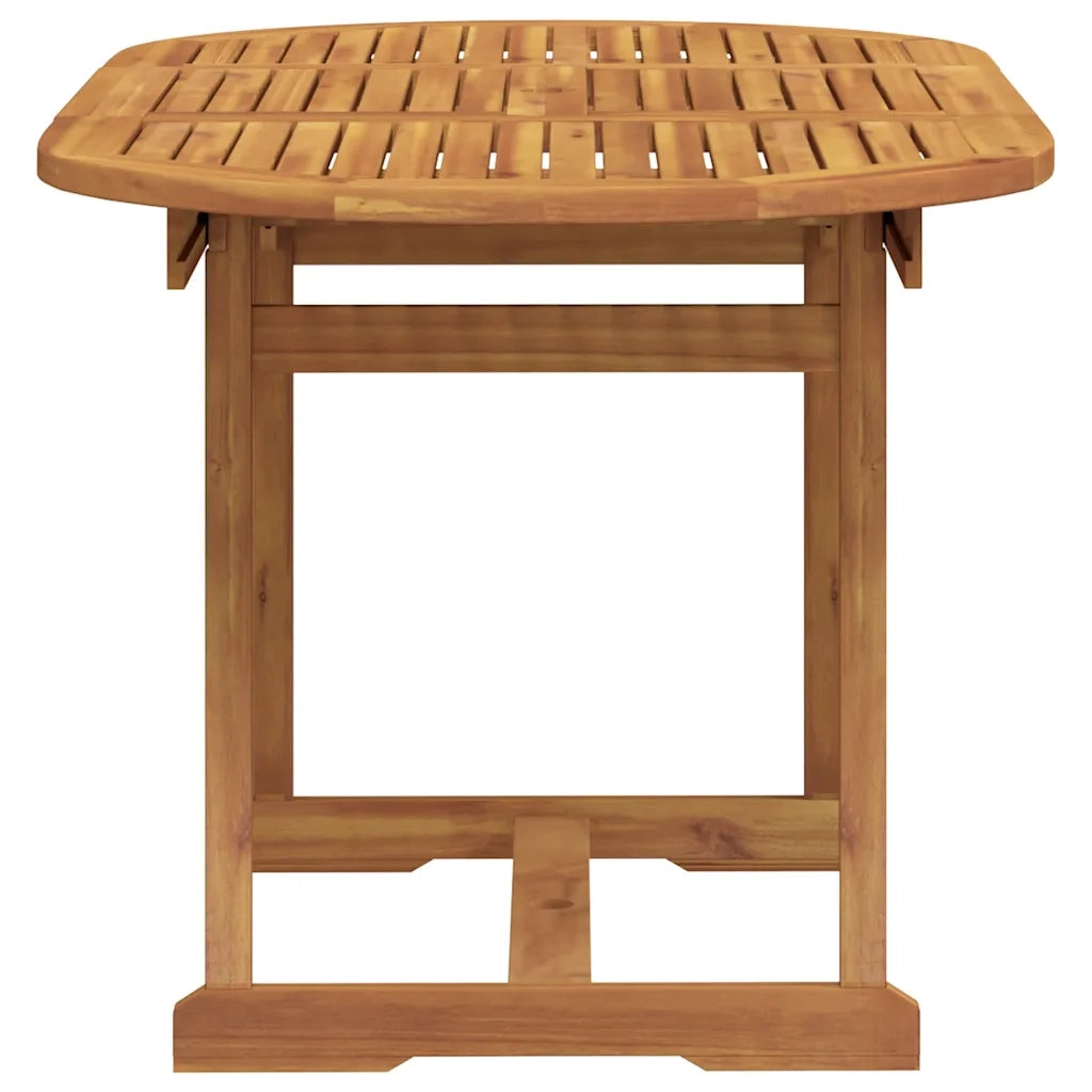 Set Pranzo da Giardino 7pz Legno Massello di Acacia e Textilene