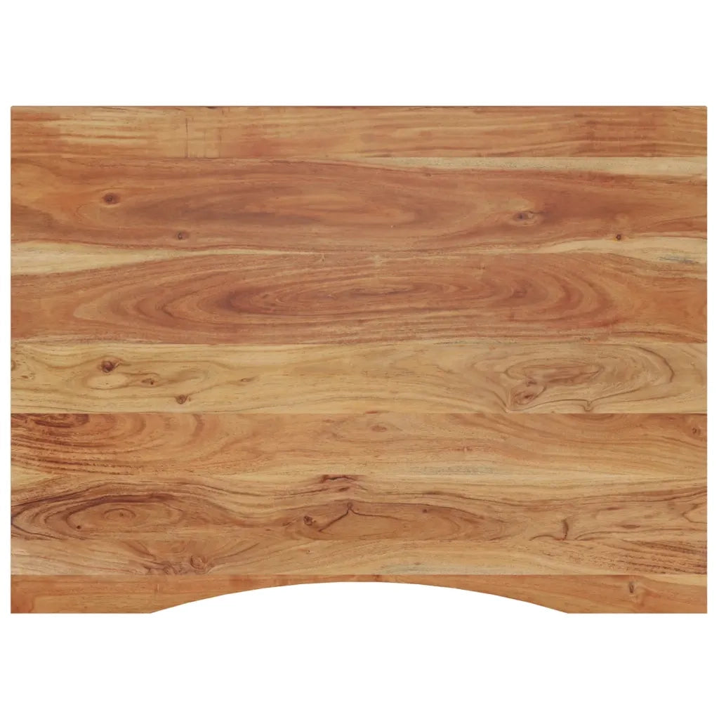 Piano Scrivania 100x80x2,5cm Rettangolare Legno Massello Acacia 370175