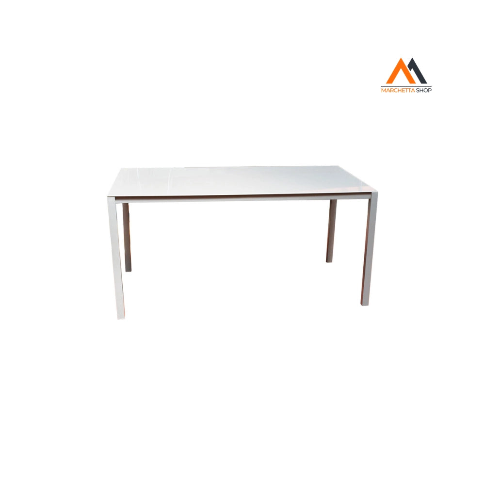 TAVOLO ACCIAIO 'ALBIO' cm. 150 x 80 x h.74