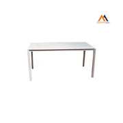 TAVOLO ACCIAIO 'ALBIO' cm. 150 x 80 x h.74