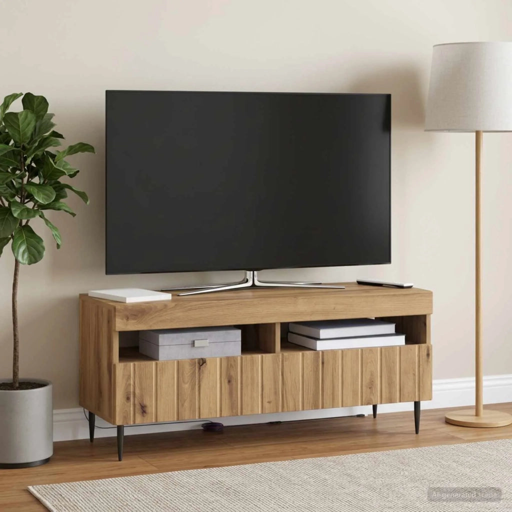 Mobile TV LED Rovere Artigianale Legno ingegnerizzato 896554