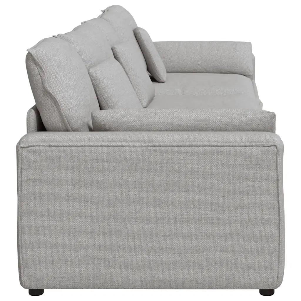 Divano Modulare con Cuscini Grigio Nuvola 3321096