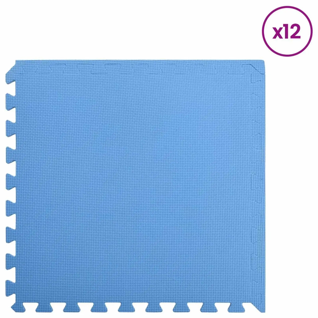 Tappetino per piscina 12 pz Blu 4,32 ㎡ Schiuma EVA 3433274