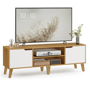 Mobile porta TV con ripiano regolabile per TV fino a 65 pollici lungo 147 cm stile di transizione per soggiorno/camera da letto marrone 12_0006576
