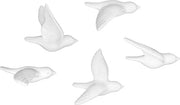 5 uccelli, 14 cm di porcellana ceramica appeso, soggiorno, camera da bambini, camera da letto, estetico, boho, regalo, Pasqua, decorazione di Pasqua, decorazione di primavera (bianco lucido)