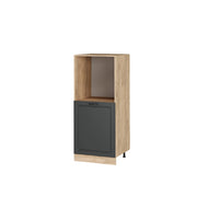 Mobile per forno da incasso R-Line Antracite rustico/Rovere dorato 60 cm Vicco