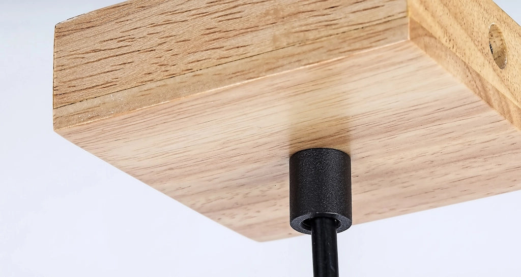 Lampada a sospensione tubo GU10 1 luce rovere/nero Toras