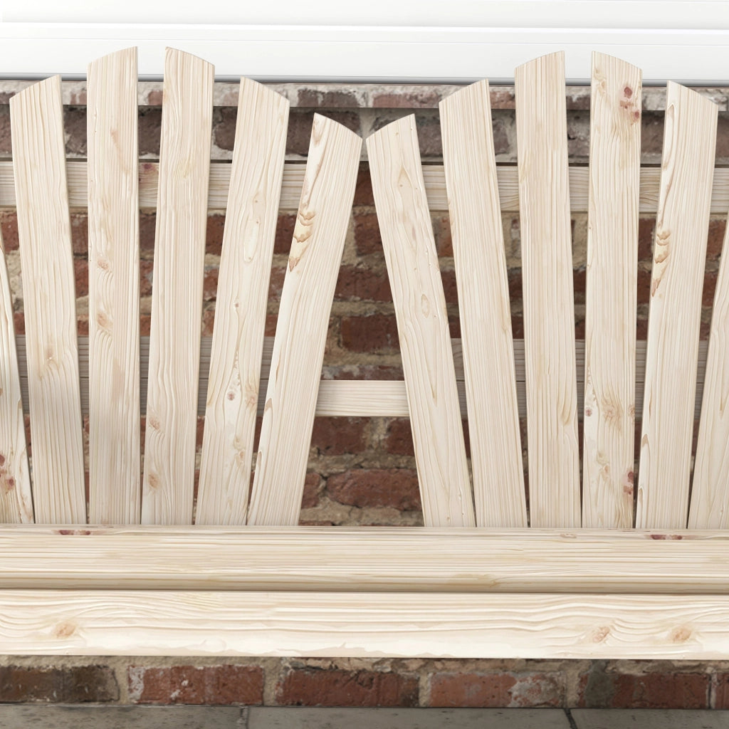 Panchina da giardino a 2 posti in legno naturale, 108 x 66 x 95 cm, portata 250 kg