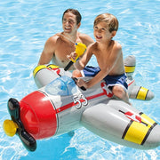 Trade Shop - Aereoplano Cavalcabile Gonfiabile Mare Piscina Con Pistola Acqua 2 Colori -