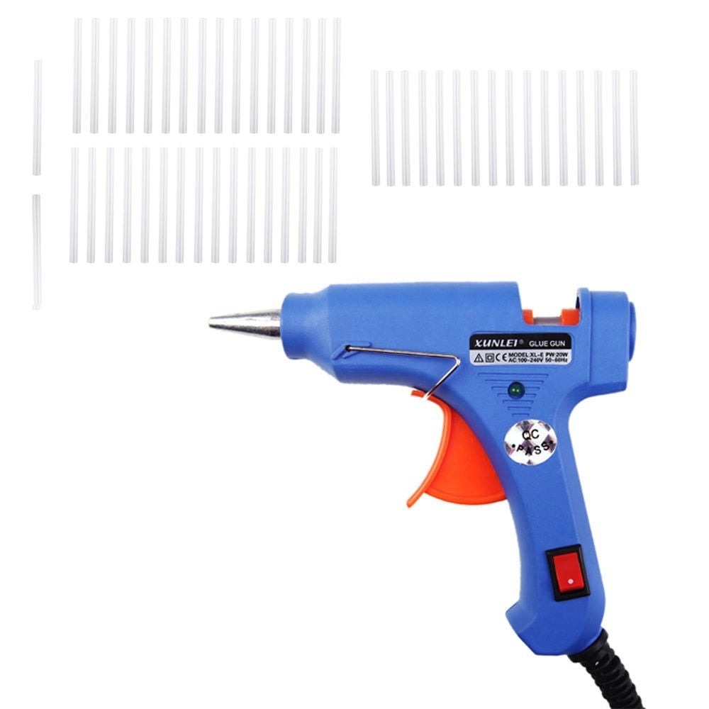 Trade Shop - Mini Pistola Per Colla A Caldo Con 8 Stick Silicone In Omaggio 20w -
