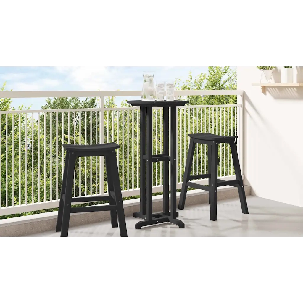 Tavolino da Giardino | Tavolo da bar Nero 55 x 55 x 107 cm Polietilene