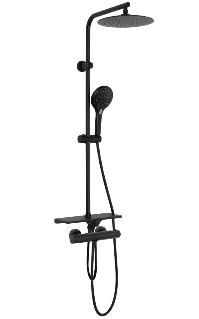 Set Doccia Con Termostato Rea Mike Black