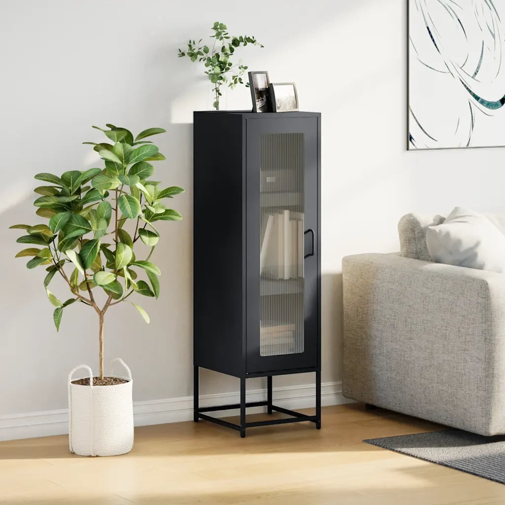 Credenza | Madia | Buffet da pranzo | Armadio da pranzo Antracite 36x39x123 cm Acciaio Laminato a Freddo
