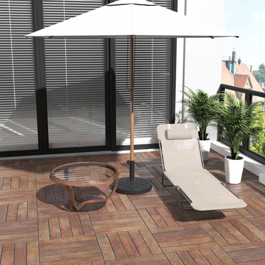 EasyComfort Lettino Prendisole Pieghevole con Schienale Reclinabile e Cuscino, 182x56x24.5cm
