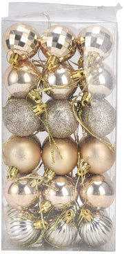 Decorazioni per Natale 36 pezzi - Ornamenti indeformabili - 6 stili - PVC - Riciclabili - Per decorazione di Natale - Decorazioni per la festa