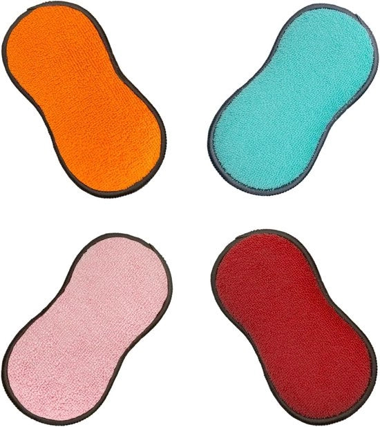 Spongo per vaschetta in plastica - riutilizzabile - facile da pulire - adatto per lavastoviglie e pentole - cucina e bagno.