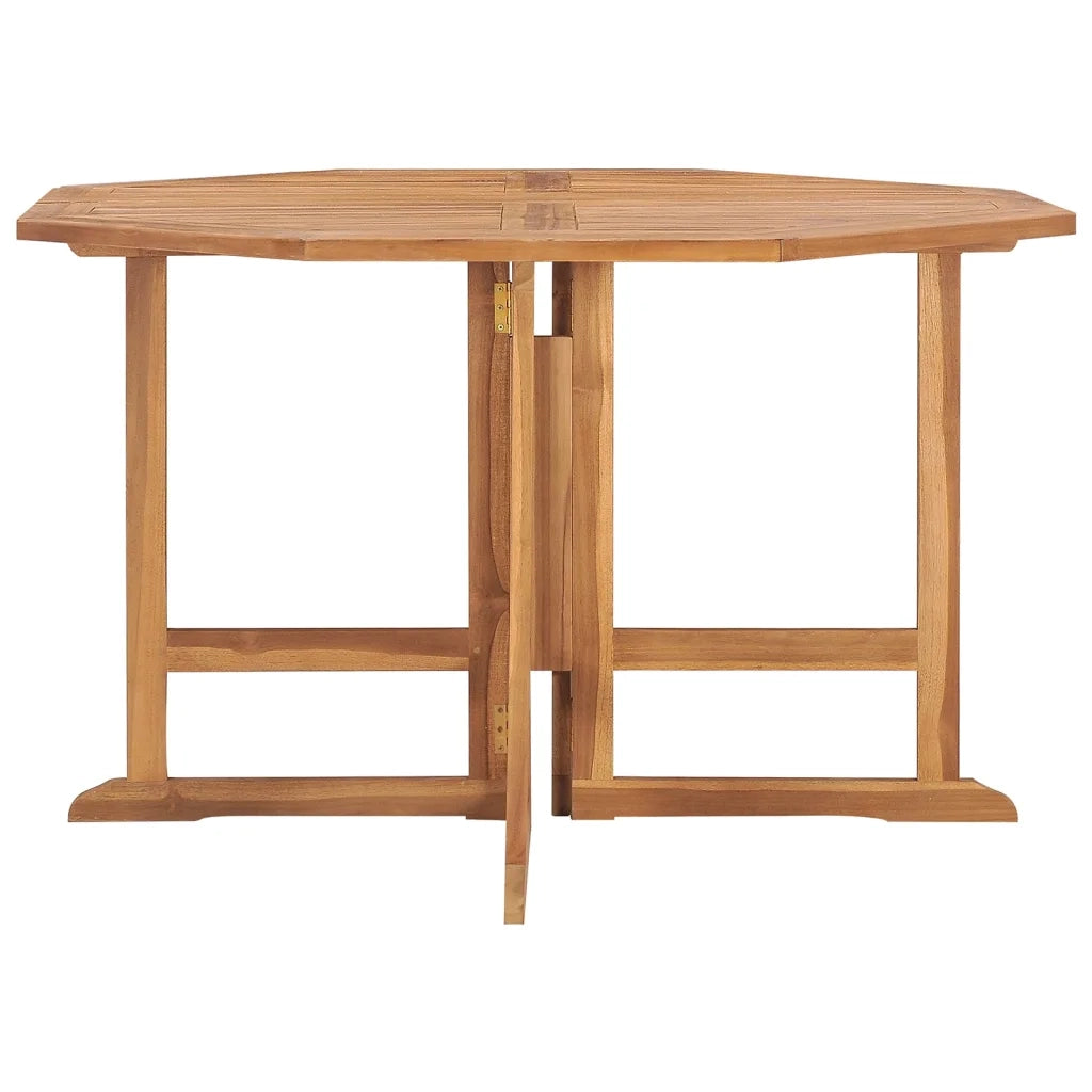 Tavolo da Giardino | Tavolino da esterno Pieghevole 110x110x75 cm in Massello di Teak