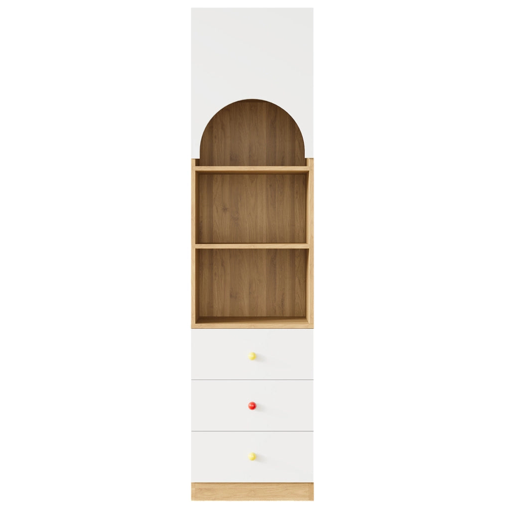 ARMADIO Alto 50x50x200 cm MDF Bianco e effetto legno