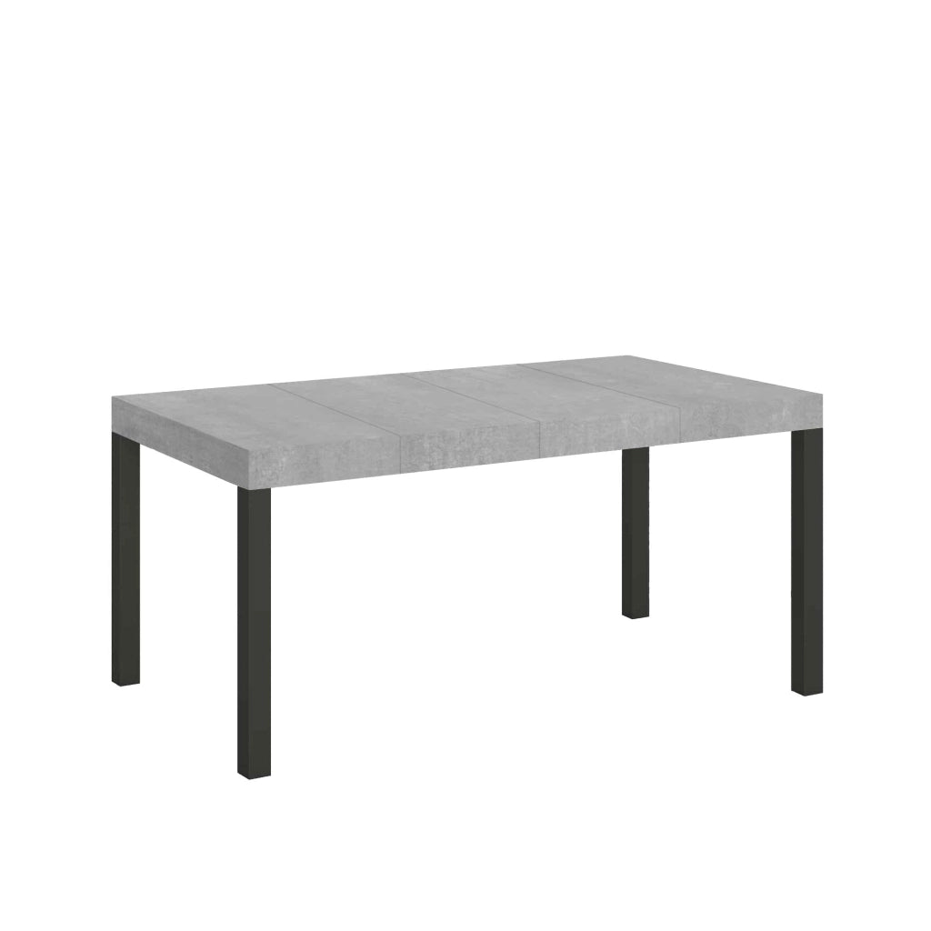 Tavolo Allungabile 140-400x90x77 cm Everyday Premium Cemento Gambe Antracite