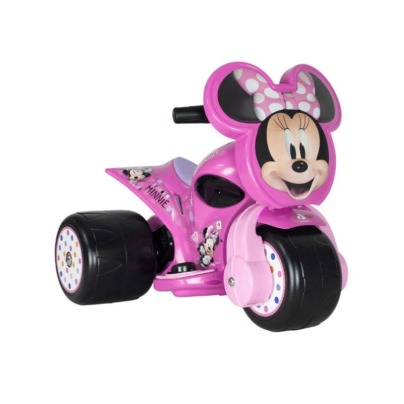 Moto Elettrica Minnie , per Bambini dai 1 a 3 Anni, Batteria 6V, con Acceleratore a Pedale e 3 Ruote Larghe in Plastica,