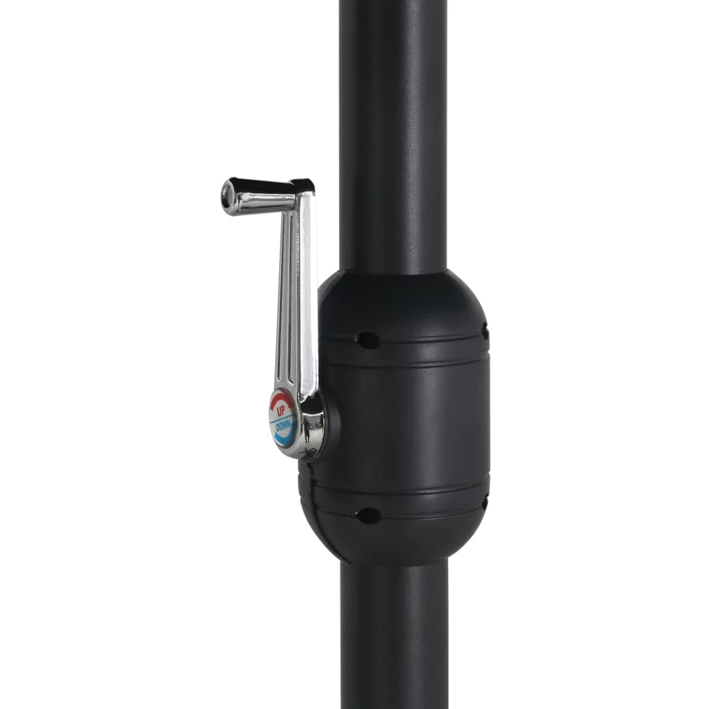 Ombrellone da esterno e palo in alluminio 460 x 270 cm nero 02_0008296