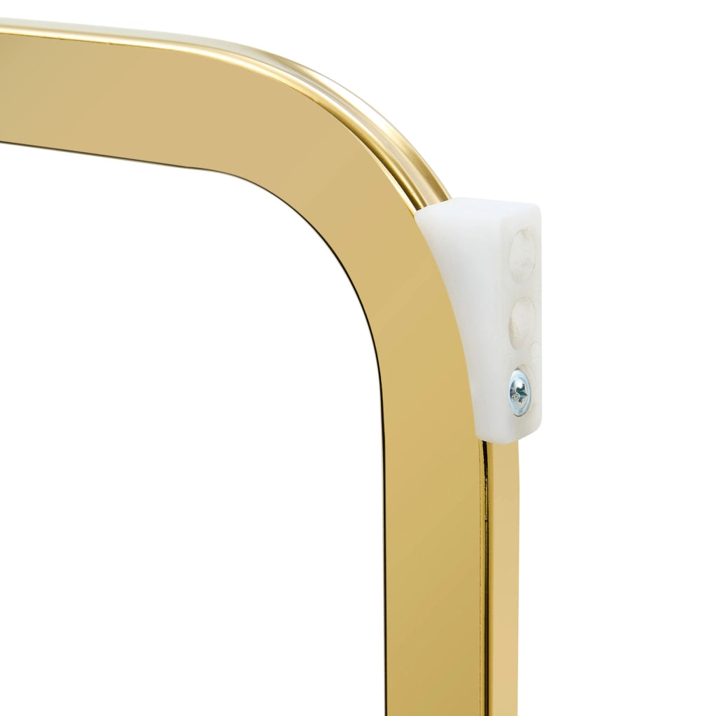 Set di 2 sedie da pranzo nere con struttura dorata