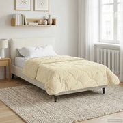 Duvet Invernale Crema 155 x 220 cm Microfibra e Fleece Teddy 42026368