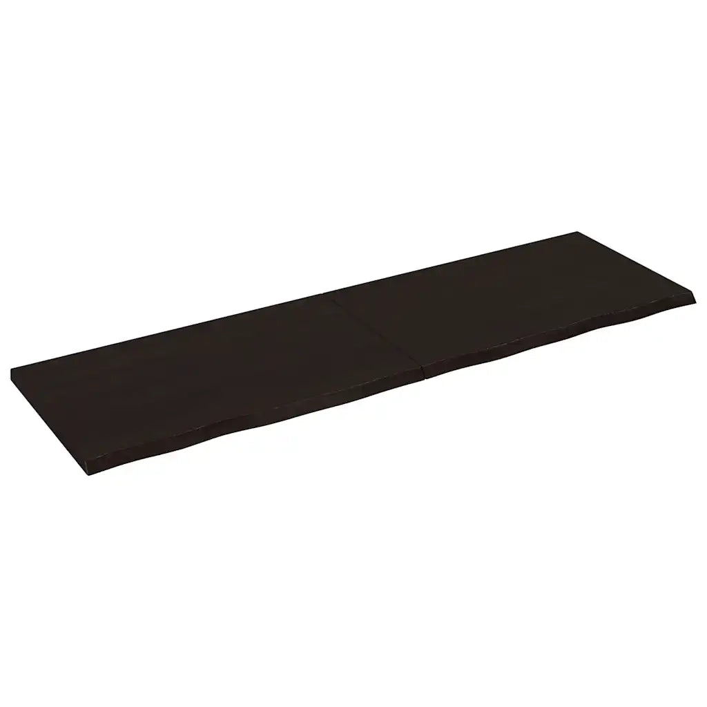 Piano Bagno Marrone Scuro 200x60x(2-4)cm Legno Trattato CFW1470683