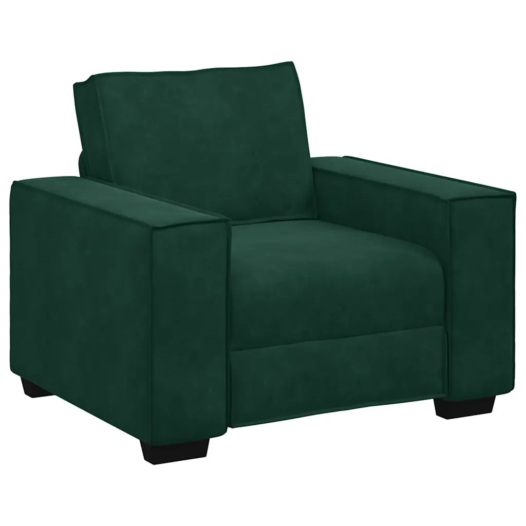 vidaXL Divano Sedia Verde Scuro 60 cm Velluto