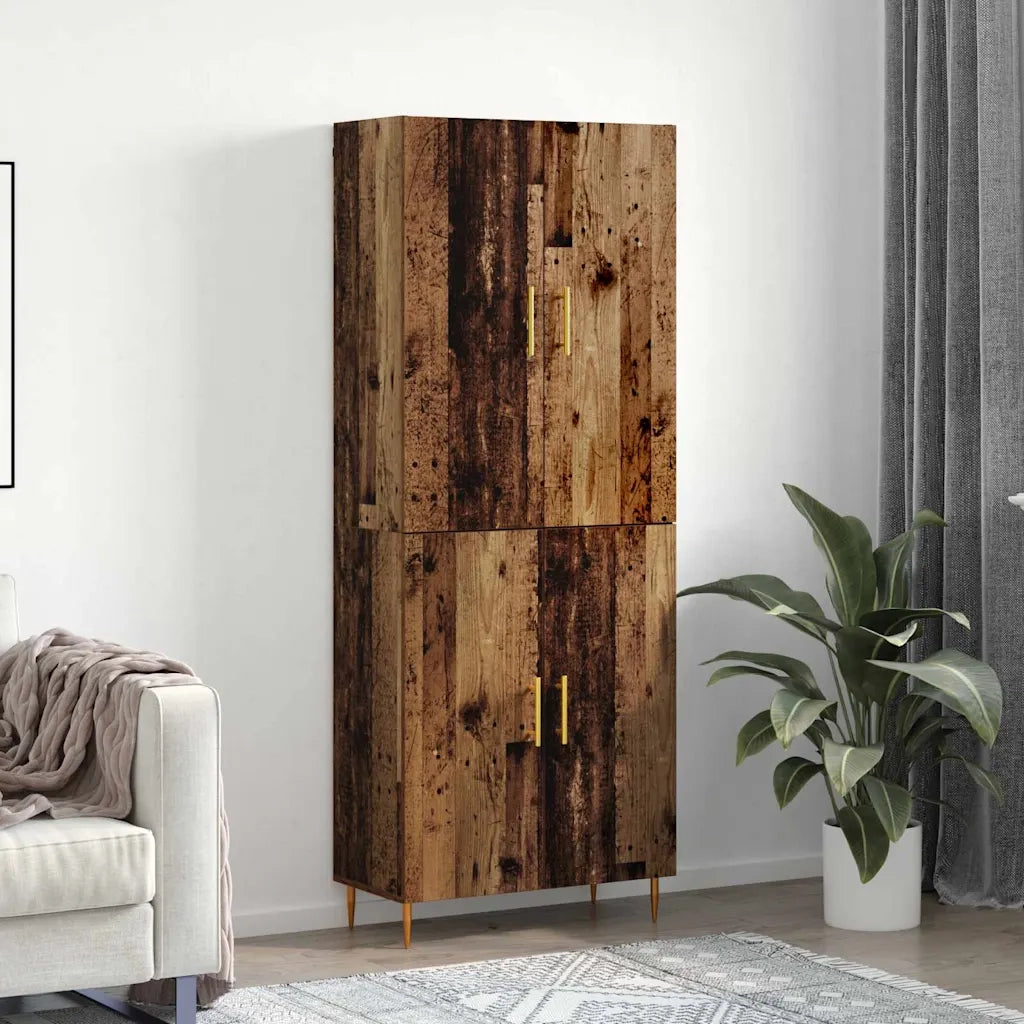 vidaXL Credenza Legno vecchio 69,5 x 34 x 180 cm Legno multistrato