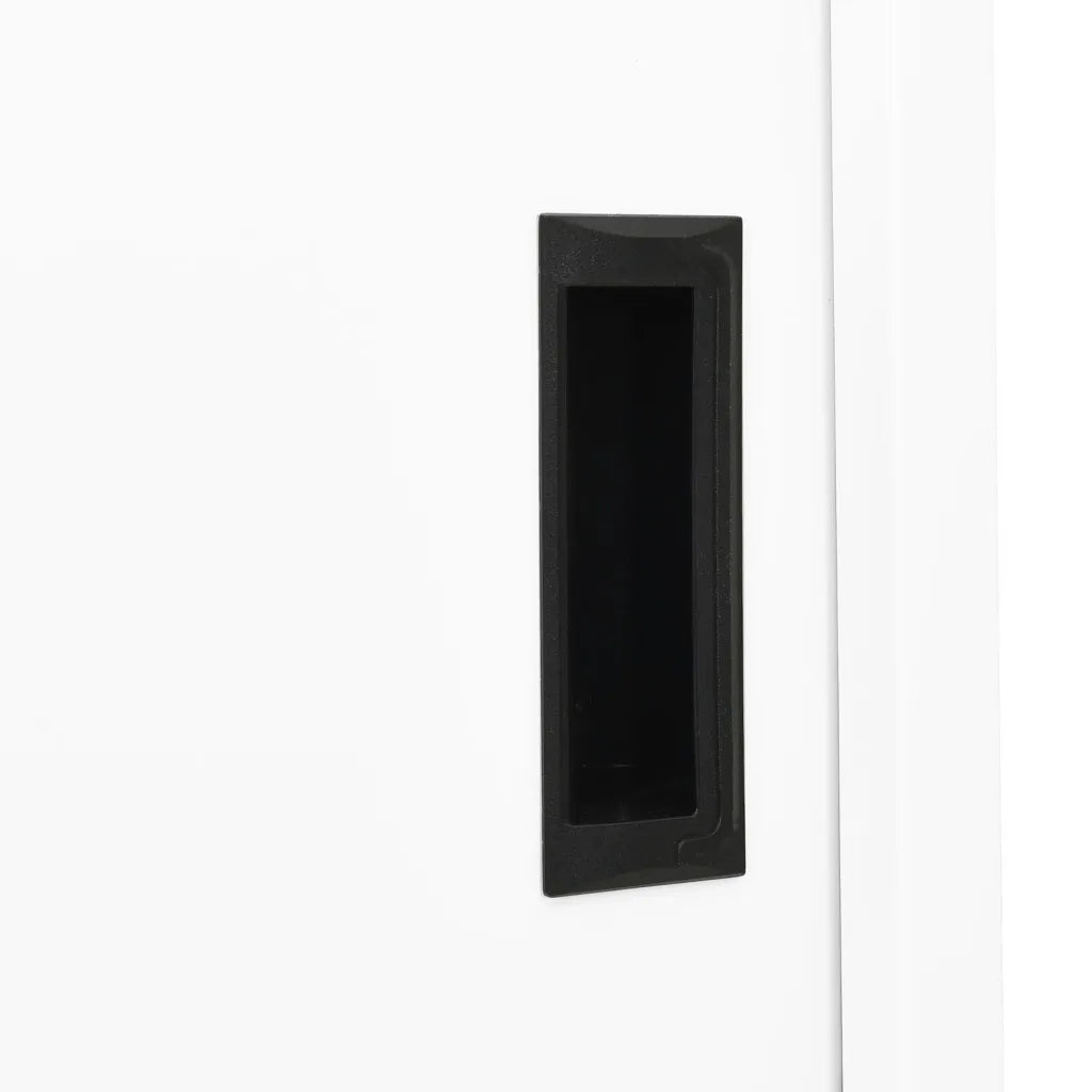 Armadio da ufficio con ante scorrevoli bianche 90 x 40 x 180 cm acciaio bianco 02_0046818