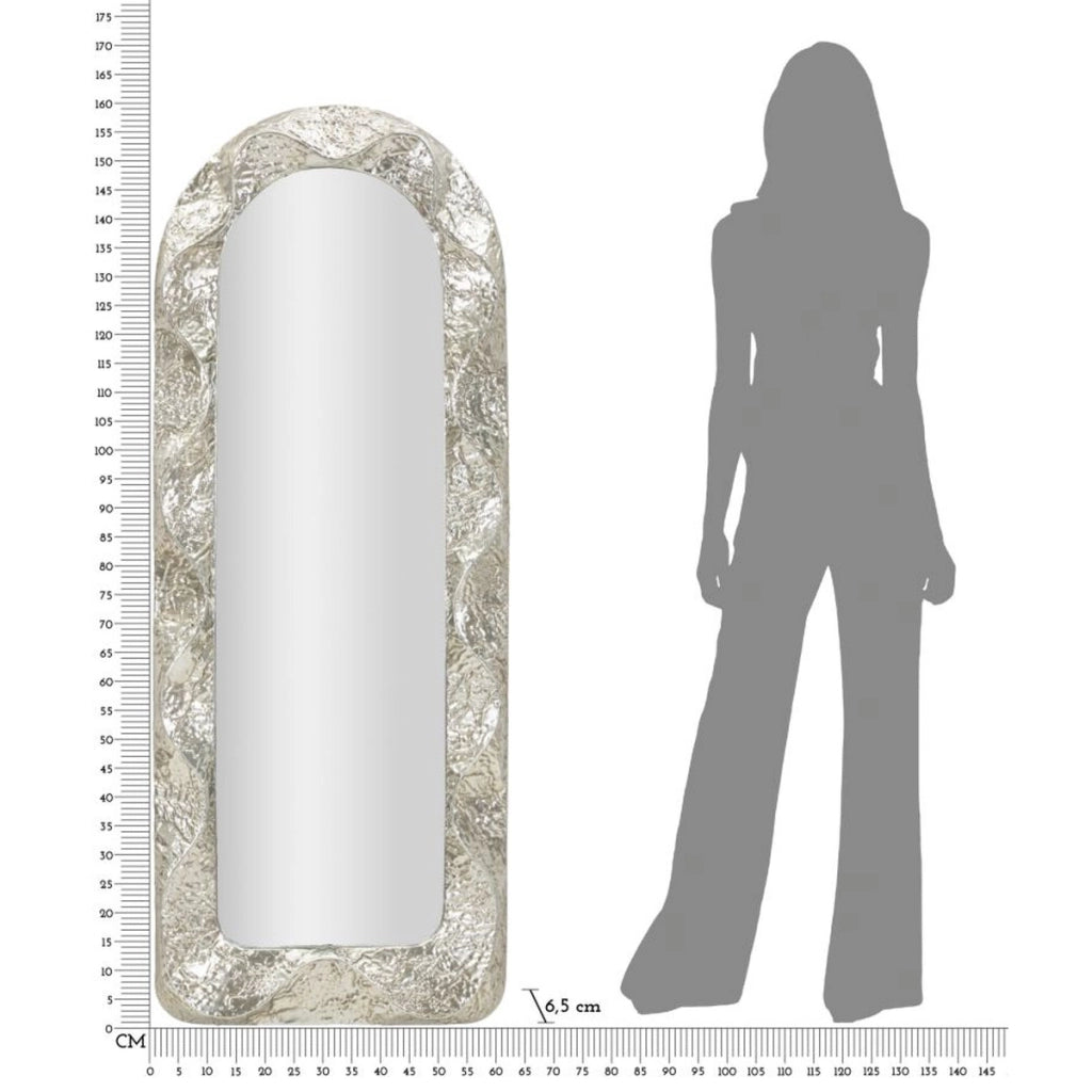 Specchio con Cornice VKH777, Argento, Metallo, 61x6,5x160 cm