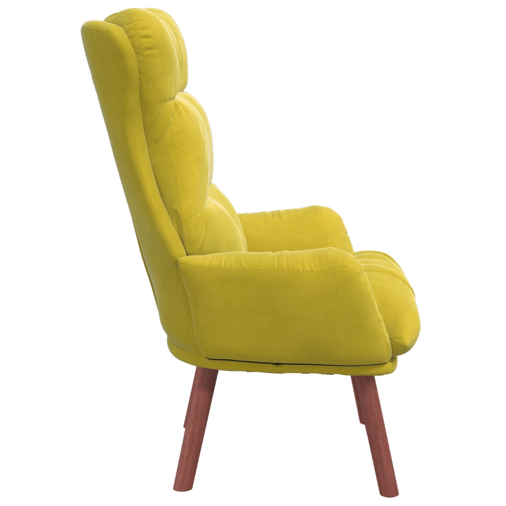 Poltrona Rilassante in Velluto Giallo
