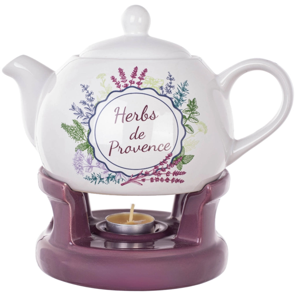 Teiera KADAX con scaldavivande, 1 litro, in ceramica, ideale come regalo.