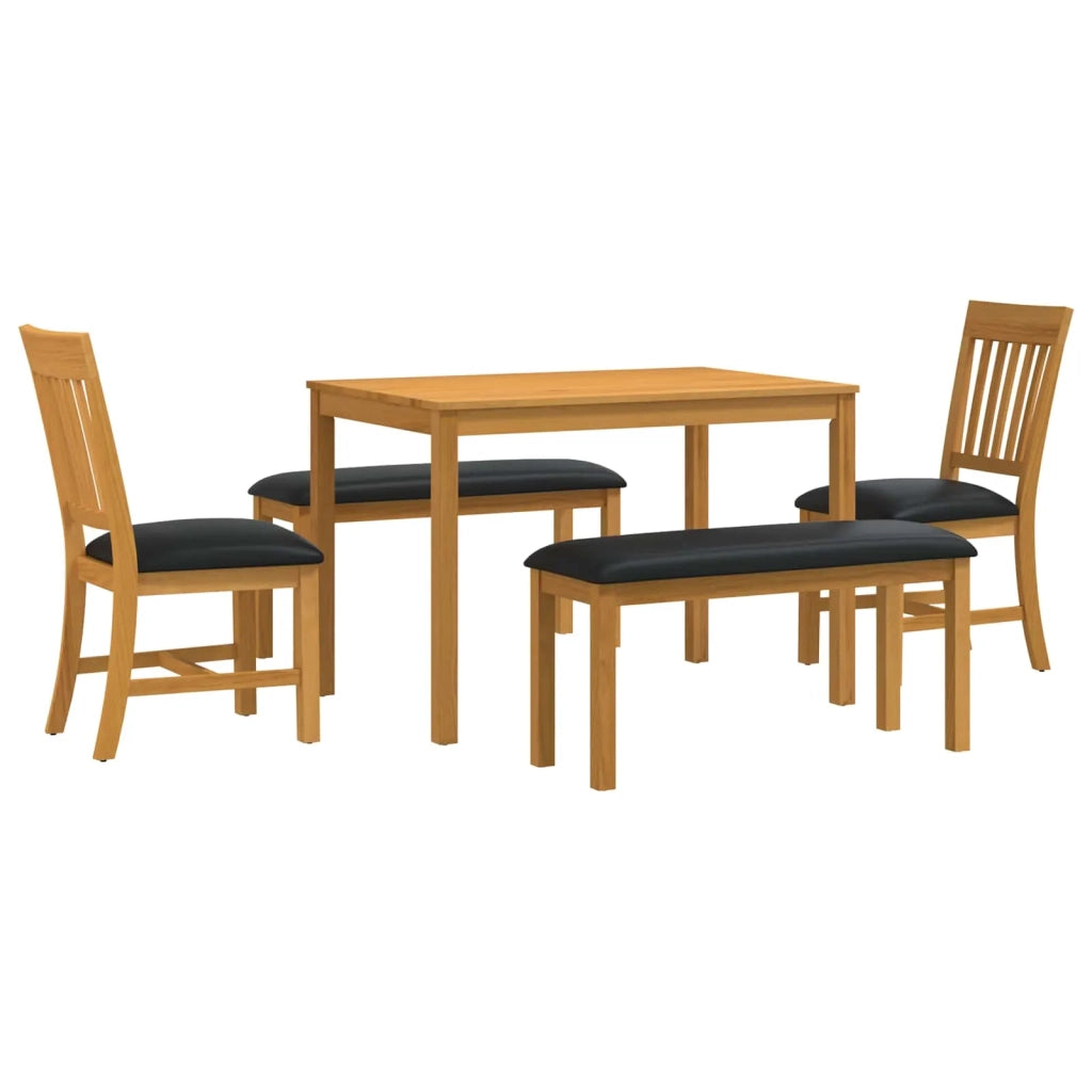 Set da pranzo 5 pz Nero Legno di Quercia Massello 3430280