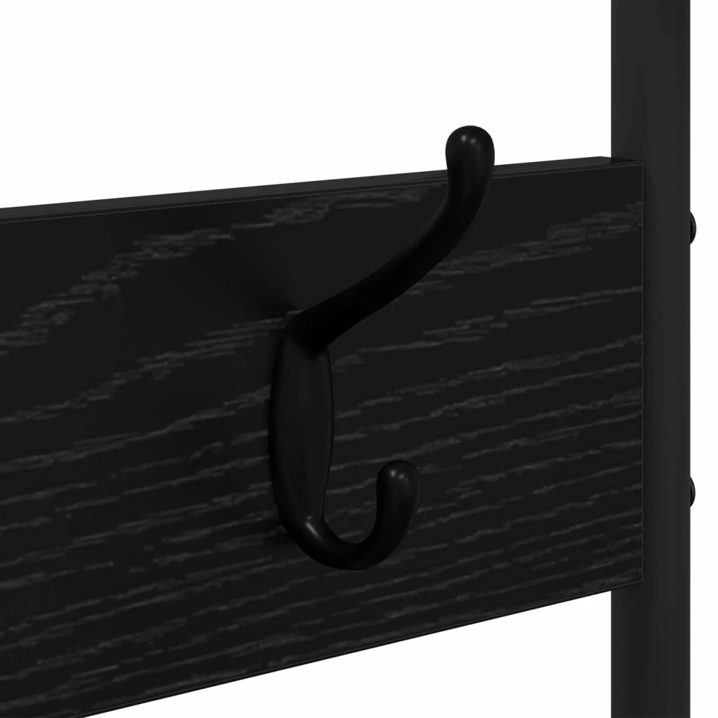 Appendiabiti con panca per scarpe Rovere Nero 8012044