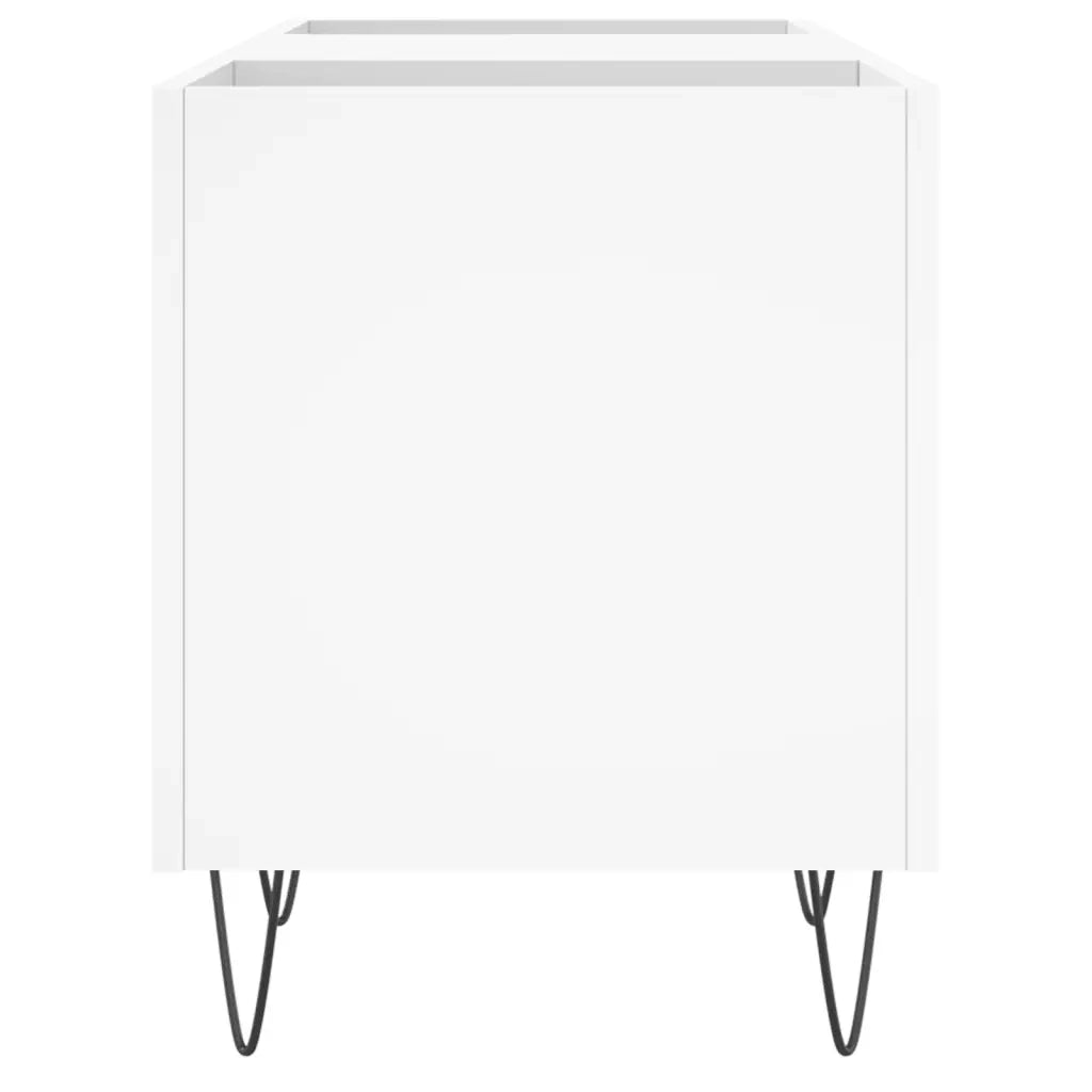 Mobile Porta Dischi Bianco 121x38x48 cm in Legno Multistrato 831676