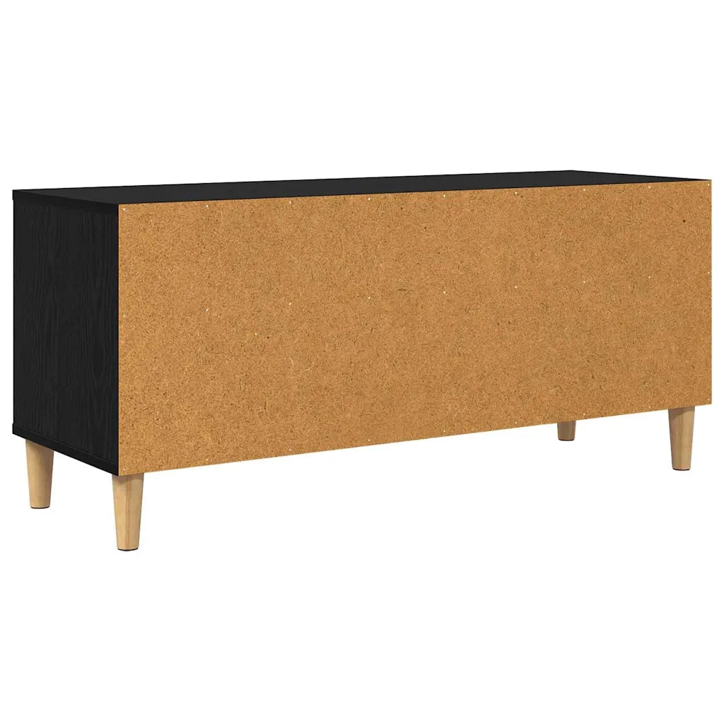 Mobile TV Rovere Nero 100 x 34,5 x 44,5 cm Legno multistrato 881461