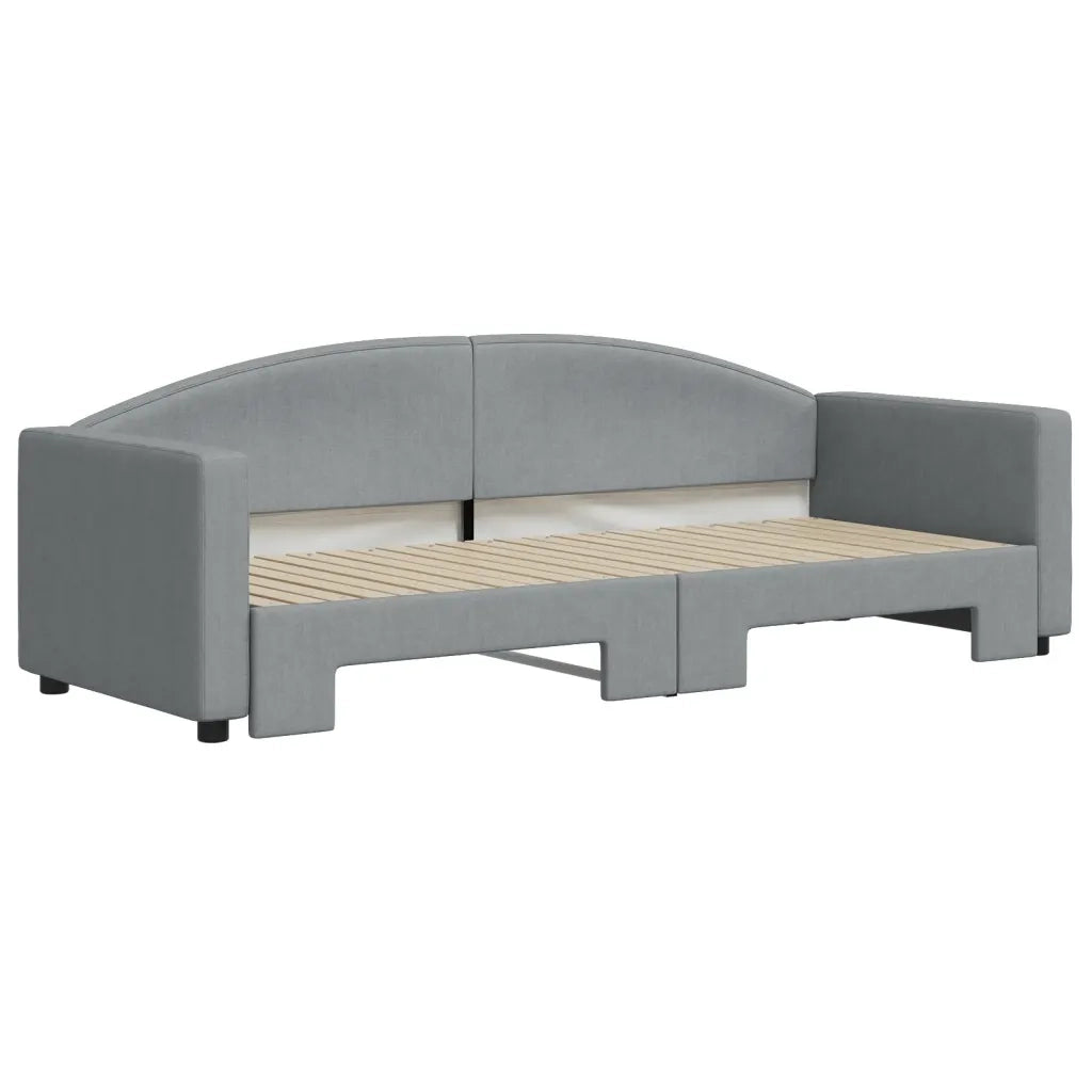 Divano letto | Sof¨¤ letto | Letto singolo Estraibile Grigio Chiaro 80x200 Tessuto