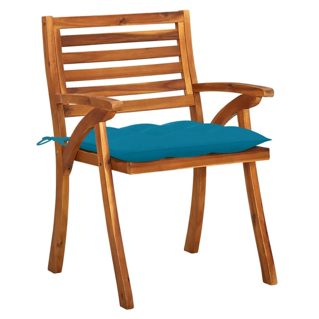Sedie da Giardino con Cuscini 8 pz in Legno Massello di Acacia 3075220