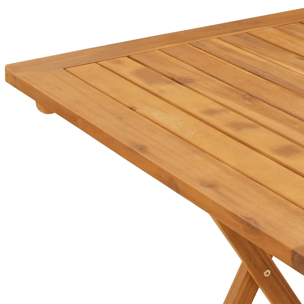 Tavolo da Giardino Pieghevole 70x70x75 cm in Massello d'Acacia cod mxl 53903