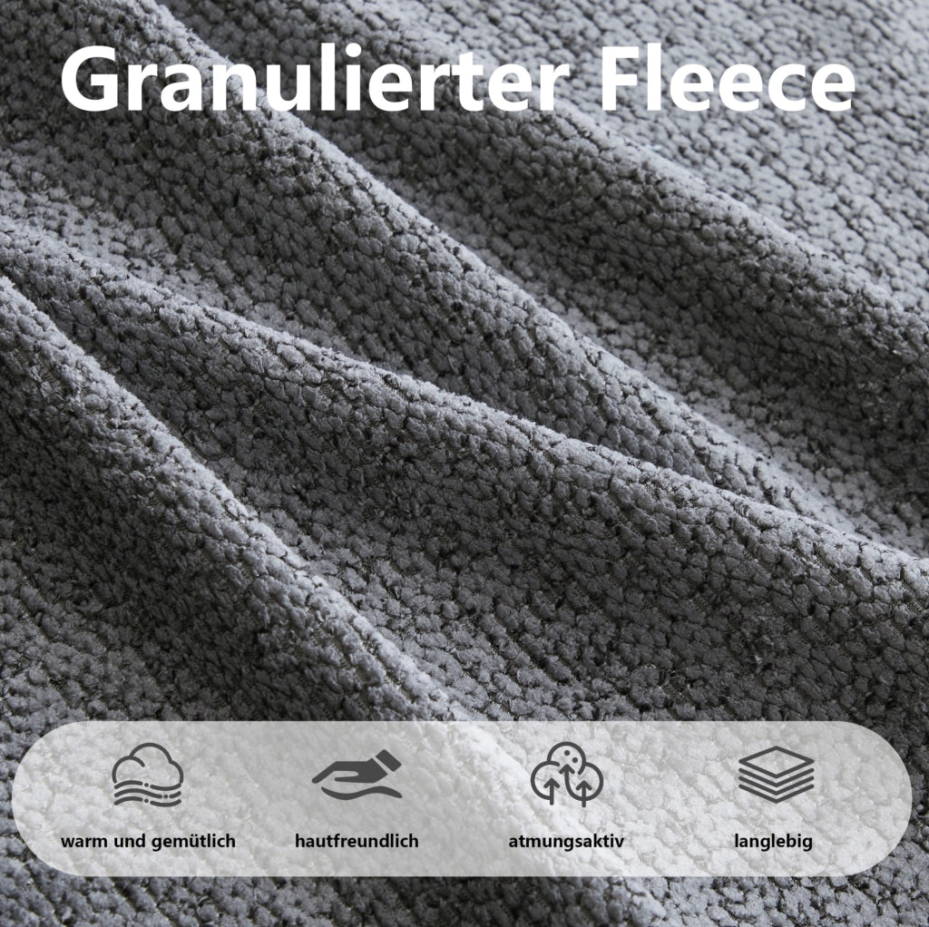 Pouf Brravo in Pile Granular Grigio per Soggiorno