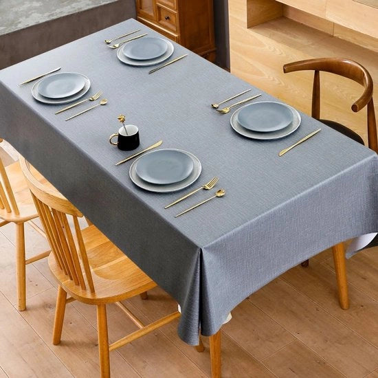 Tappeto per tavolo impermeabile - Lavabile in acqua - PVC - Rettangolare 140 x 180 cm - Tappeto per tavolo per giardino - Tappeto per tavolo per festa - Antifouling - Tappeto per tavolo