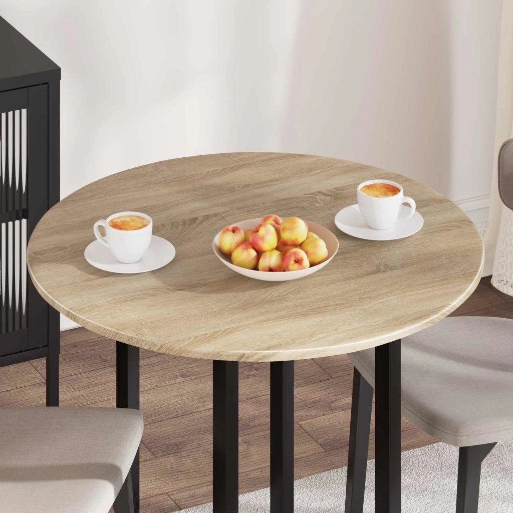 Piano del tavolo rovere sonoma Ø 80 x 1,5 cm Legno multistrato 880423
