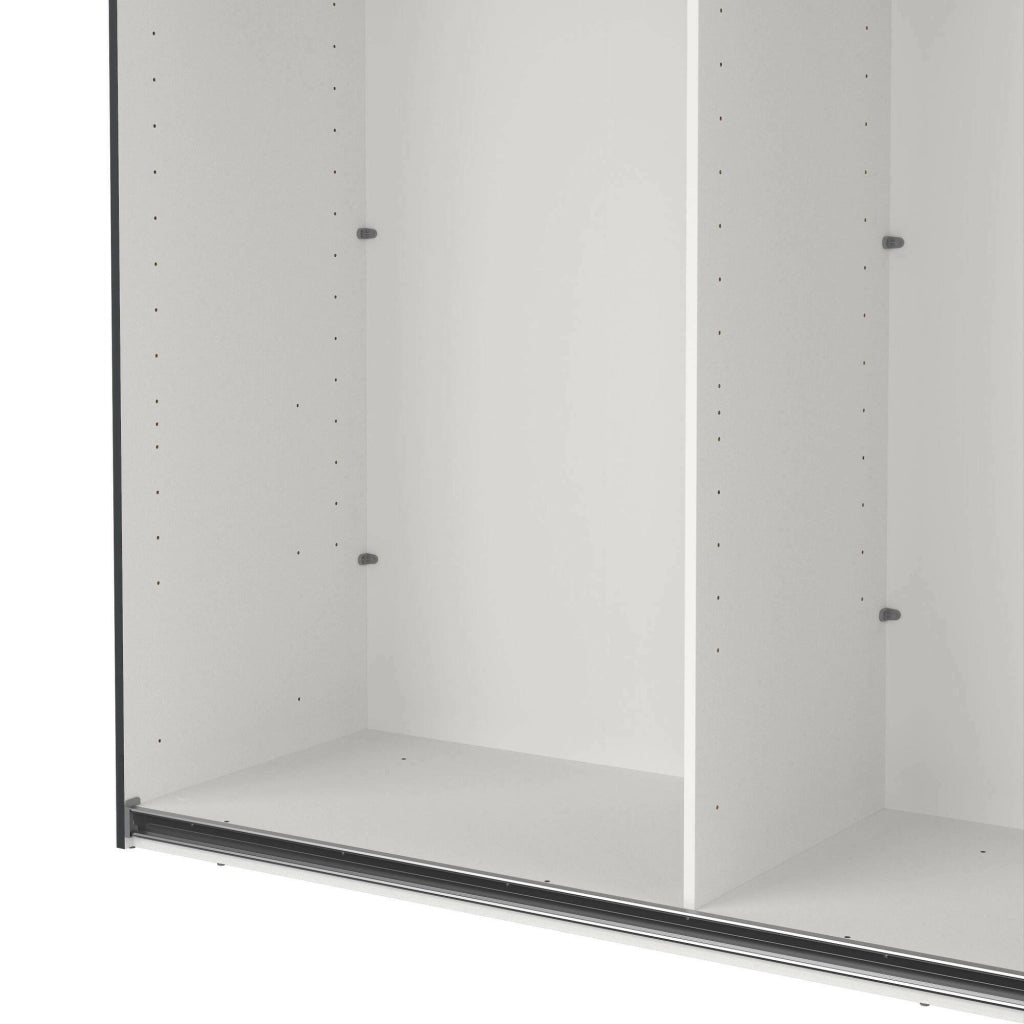 Armadio multiuso grande Hagupit, Mobile multifunzionale, Mobiletto scarpiera, Guardaroba porta scarpe, 179x62 h220 cm, Grigio