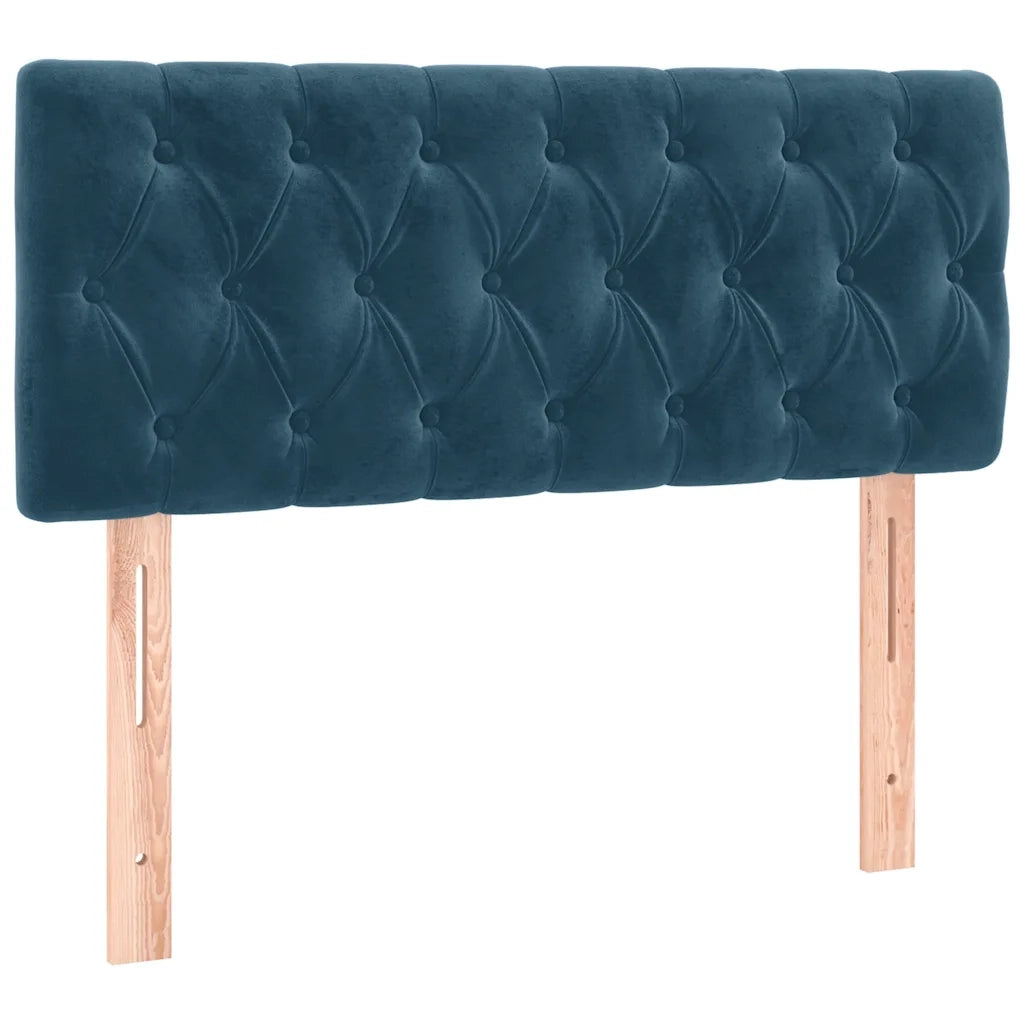 Giroletto a Molle con Materasso Blu Scuro 90x200 cm in Velluto 3141465