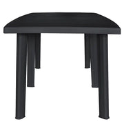 Tavolo da Giardino | Tavolino da esterno Antracite 216x90x72 cm in Plastica