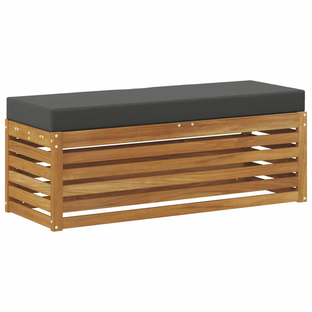 Sedia da giardino-Panca Sgabello Naturale e Antracite 115 x 43 x 37 cm