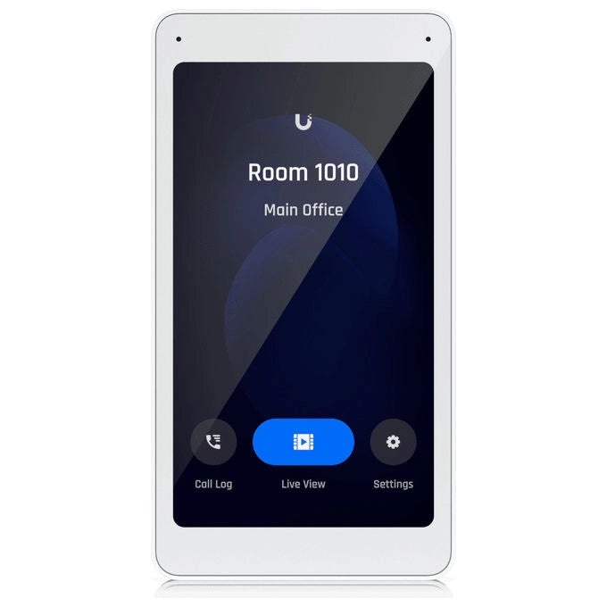 Ubiquiti UniFi intercom viewer, display touchscreen da 5'', audio bidirezionale, PoE, montaggio a parete, bianco